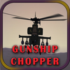 Gunship Chopper in Snowy Mountains Simulation