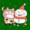 Snowman and Cat at Christmas