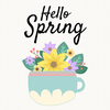 Hello Spring - Hand Drawn