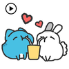 Animated Capoo & Tutu Sticker