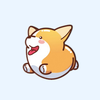 Hug Baby Corgi Stickers