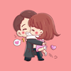 Young Couple Stickers