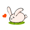 尾ハートうさぎ