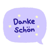 Color Speech Bubble in German