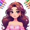Princess coloring book game