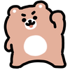cheerful bear sticker
