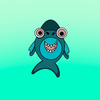 Crazy Shark Stickers