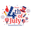 4th July USA Stickers