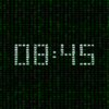 Hacker Clock - Green Matrix