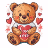 Lovely Bear Stickers Set