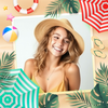 Summer photo frames templates