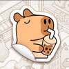 Capybara Sticker: 3D Style