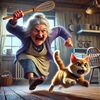 Cat vs Granny Pranks Game