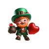 Valentine Leprechaun Stickers