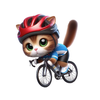 Cycling Kitten Stickers