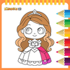 Unicorn & princess color games