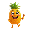 Excited Pineapple Stickers