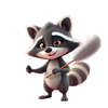 Mischievous Raccoon Stickers