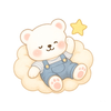Funny little bear - Sticker