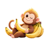 Naughty Monkey - Sticker