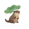 Cute otter - Sticker