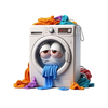Tired Washing Machine Stickers