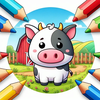 Farm Animals Coloring Book .