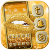 Gold Glitter Lips Theme