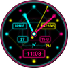 Neon Wireframe Watch Face