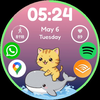 Cat WatchFace: Sunny & Friends