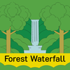 Forest Waterfall Background