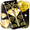 Gold diamond lock screen