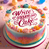 Birthday Name on Cake Photo