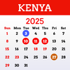 Kenya Calendar 2025