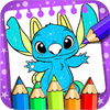 Stitch Glitter Coloring Pages