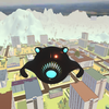 City Scifi Drone Flying Sky 3d