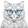 Cat Coloring Pages for Adults