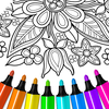 Flowers Mandala coloring book