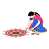 Draw Kolam Rangoli