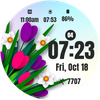 White Floral Spring Watch Face