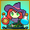 Witch Makes Potions in Pixels