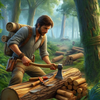 Wood Cutting Idle Lumberjack