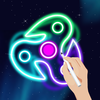 Glow Finger Spinner Doodle Art