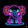 Neon Doodle Glow Art Drawing