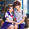 High School Love Anime Girls
