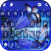 Blue Butterflies Keyboard Back