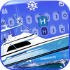 Blue Sea Boat Keyboard Theme
