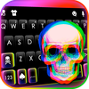 Color Glitch Skull Keyboard Ba