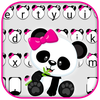 Cute Bowknot Panda Keyboard Th