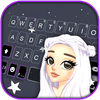 Cute Singer Girl Keyboard Back